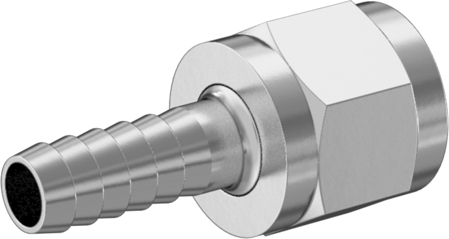 Gıda ve İçecek için Paslanmaz Çelik Dikenli Boru Bağlantı Parçası, 1/4“ Boru İç Çapı x 5/16” Boru Dış Çapı Dişi Genişletilmiş için Adaptör