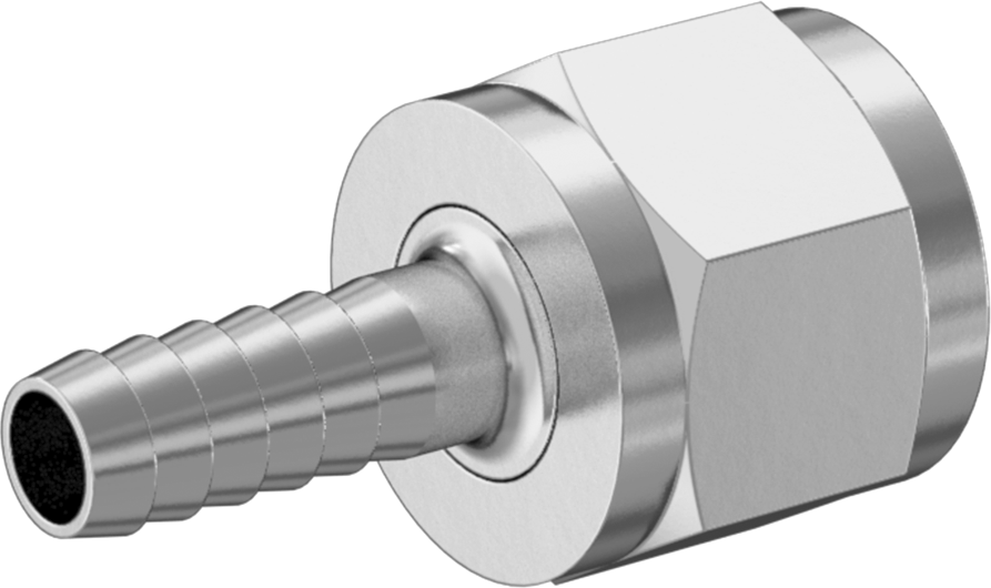 Gıda ve İçecek için Paslanmaz Çelik Dikenli Boru Bağlantı Parçası, 1/4“ Boru İç Çapı x 3/8” Boru Dış Çapı Dişi Konik için Adaptör
