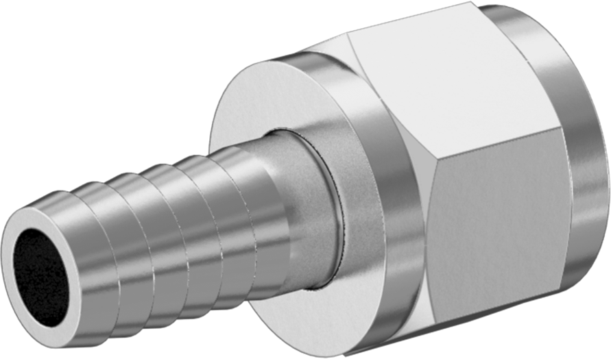 Gıda ve İçecek için Paslanmaz Çelik Dikenli Boru Bağlantı Parçası, 3/8“ Boru İç Çapı x 3/8” Boru Dış Çapı Dişi Konik için Adaptör