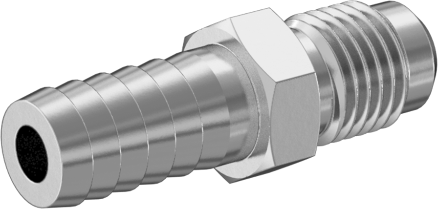 Gıda ve İçecek için Paslanmaz Çelik Dikenli Boru Bağlantı Parçası, 3/8“ Boru İç Çapı x 1/4” Boru Dış Çapı Erkek Konik Adaptör