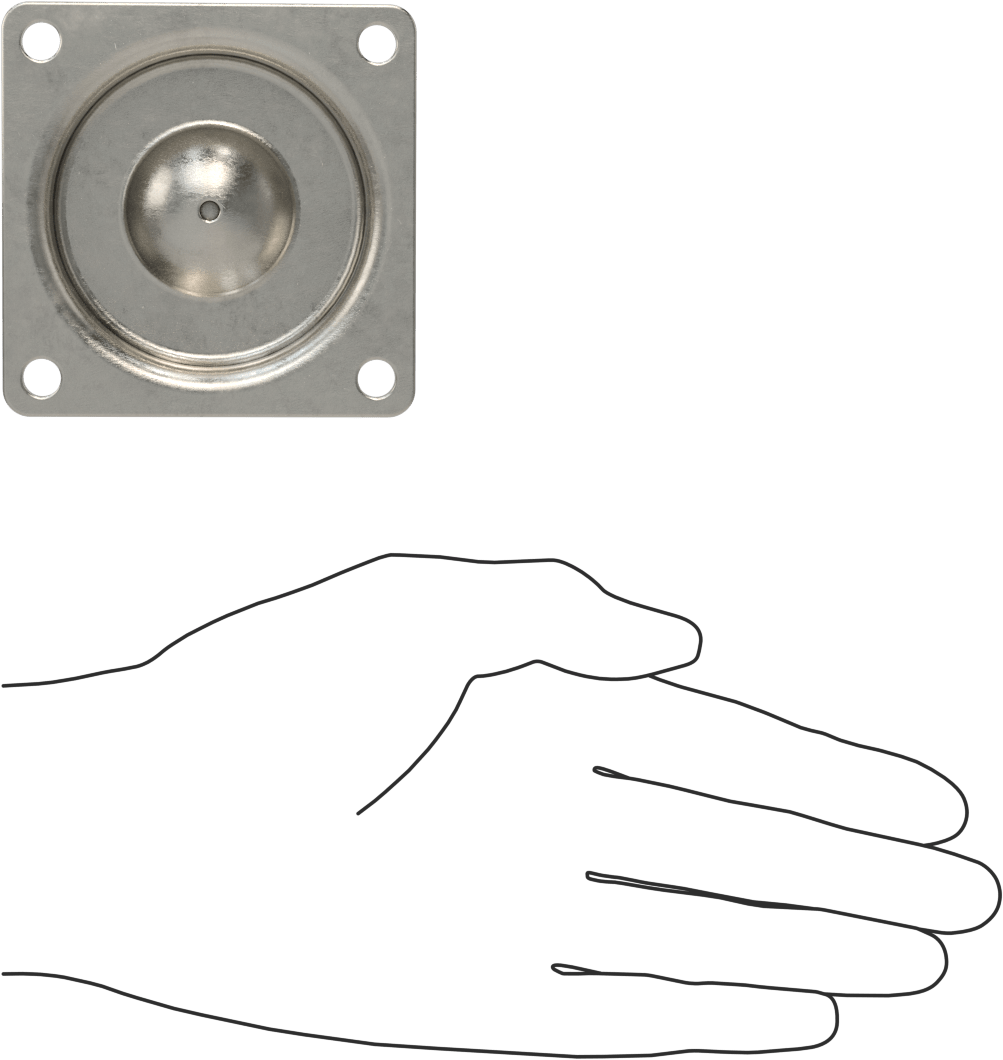Flanş Montajlı Bilyalı Transfer, Paslanmaz Çelik, 1-1/2" Top, 250 lbs. Kapasite
