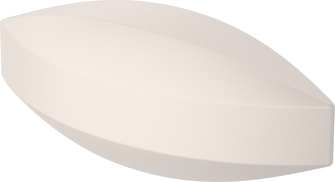 Manyetik Karıştırma Çubuğu, Eliptik, 3/4" OD, 2" Uzunluk, Beyaz