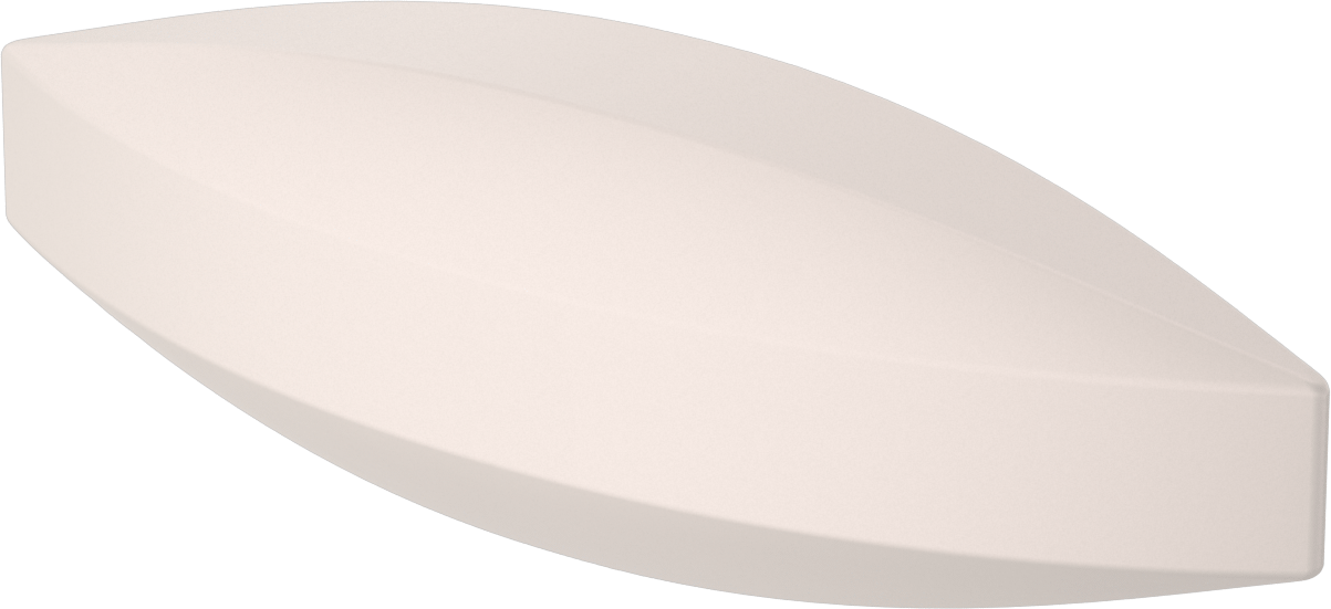 Manyetik Karıştırma Çubuğu, Eliptik, 3/4" OD, 2-1/2" Uzunluk, Beyaz