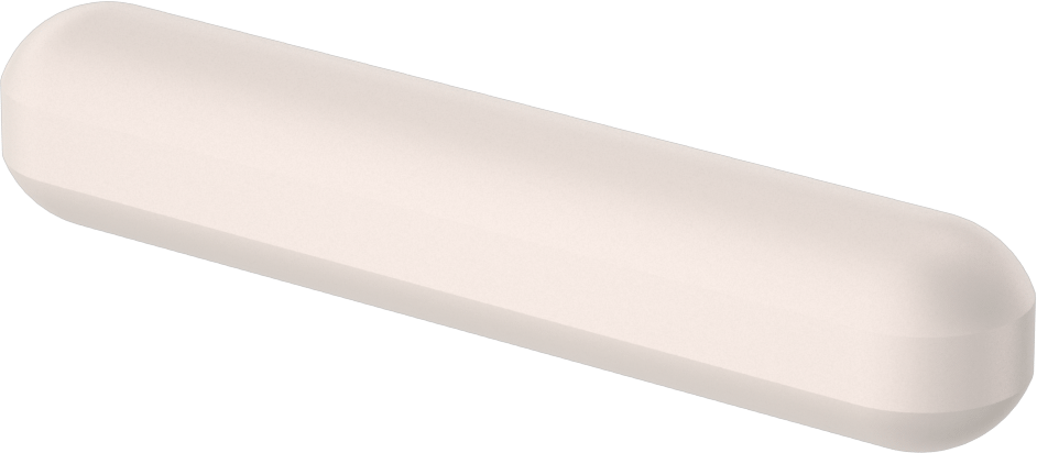 Manyetik Karıştırma Çubuğu, Poligonal, 5/16" OD, 1-5/8 inç Uzunluk, Beyaz