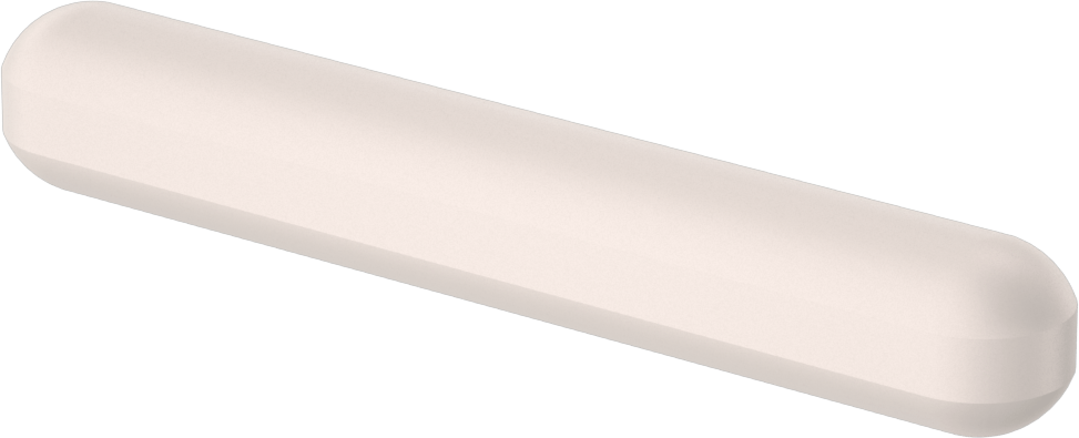 Manyetik Karıştırma Çubuğu, Poligonal, 5/16" OD, 2" Uzunluk, Beyaz