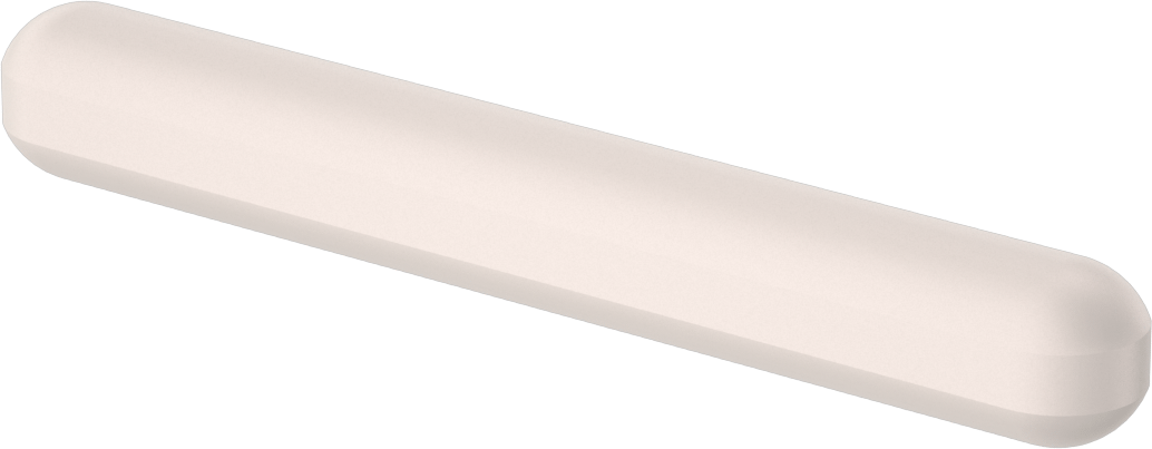 Manyetik Karıştırma Çubuğu, Poligonal, 3/8" OD, 2-3/4" Uzunluk, Beyaz