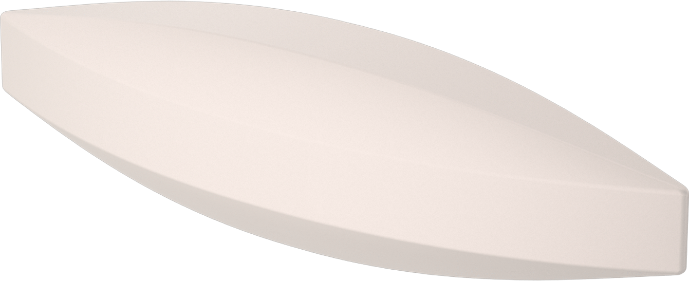 Manyetik Karıştırma Çubuğu, Eliptik, 5/8" OD, 1-1/4" Uzunluk, Beyaz