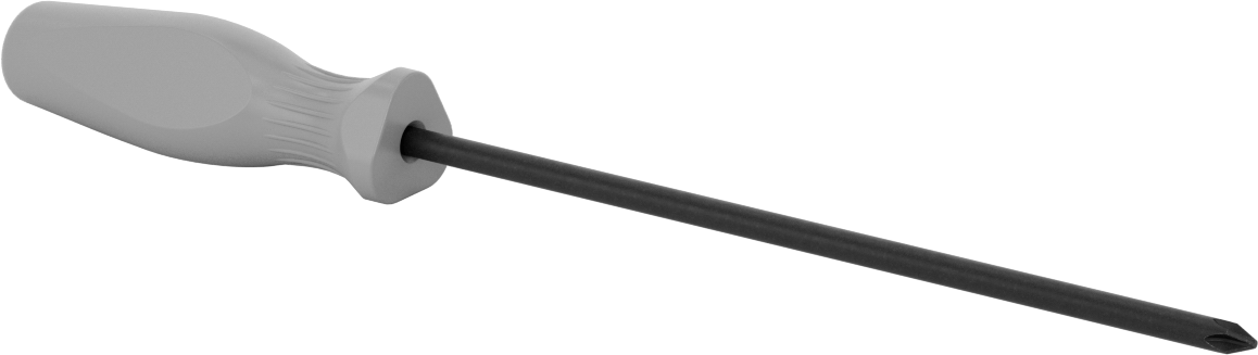 Tornavida, Düz Tutamak, Numara 2 Phillips Tahrik, 12-1/2" Toplam Uzunluk