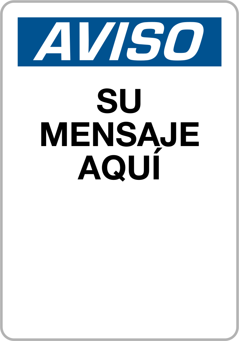 Vinil (Aviso) İşareti, 14 inç Yükseklik x 10 inç Genişlik