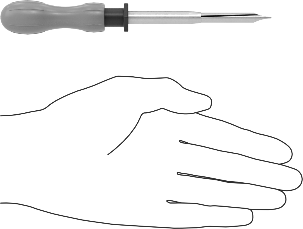 Vida Başlatıcı, 3/16" Boyut, 6-1/2" Toplam Uzunluk