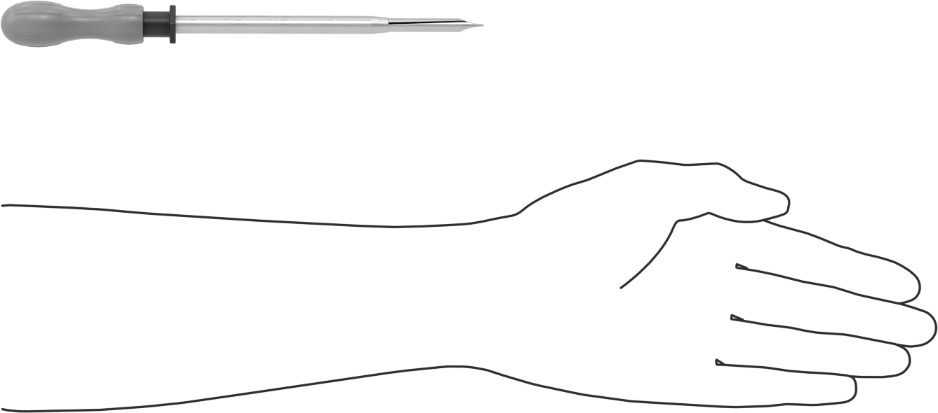 Vida Başlatıcı, 3/16" Boyut, 8-1/2" Toplam Uzunluk