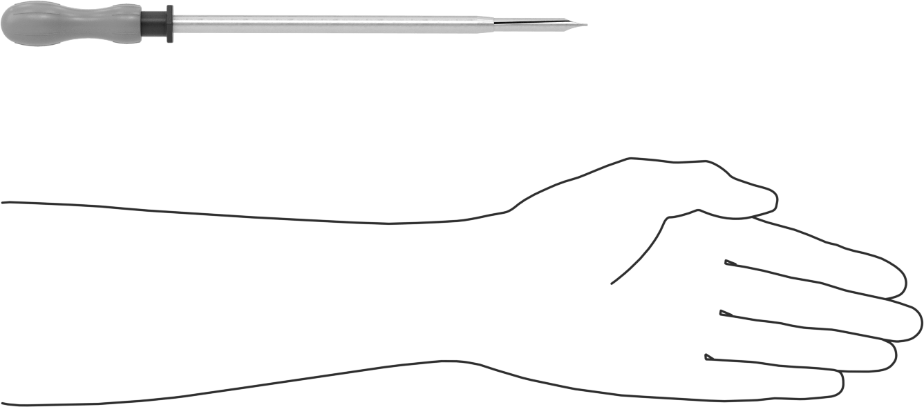 Vida Başlatıcı, 3/16" Boyut, 10-1/2" Toplam Uzunluk