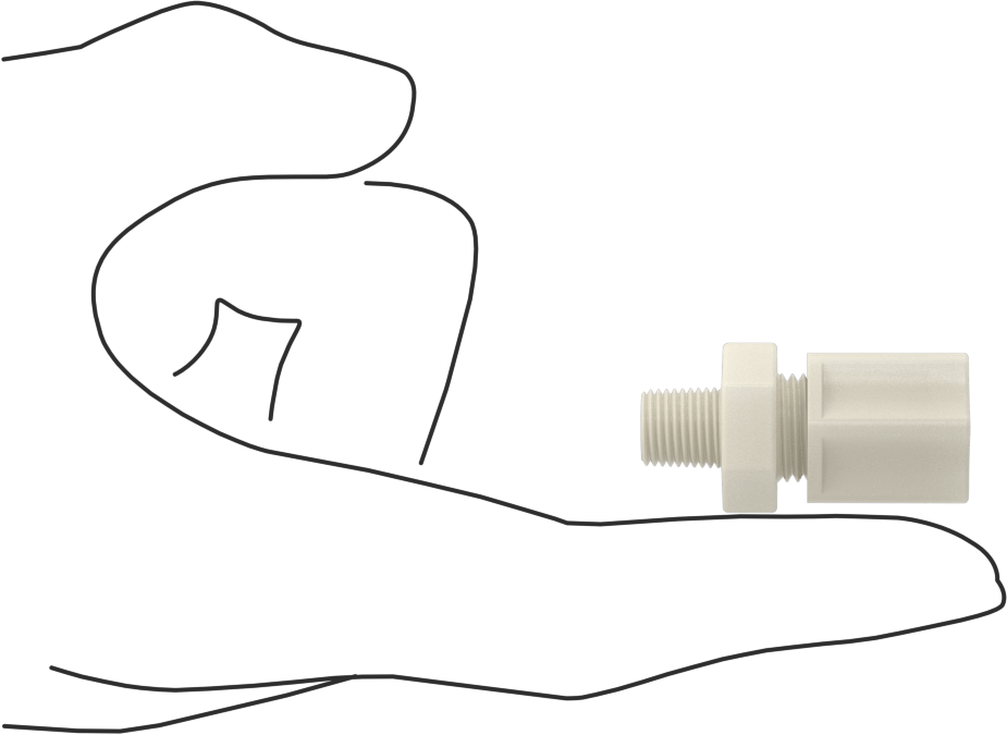 Su için Plastik Sıkıştırma Borusu Bağlantı Parçası, 5/16" Dış Çaplı Boru x 1/8 NPT Erkek için Düz Adaptör