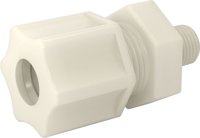 Su için Plastik Sıkıştırma Borusu Bağlantı Parçası, 3/8" Boru Dış Çapı x 1/8 NPT Erkek için Düz Adaptör