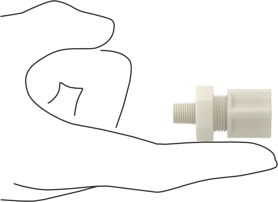 Su için Plastik Sıkıştırma Borusu Bağlantı Parçası, 3/8" Boru Dış Çapı x 1/8 NPT Erkek için Düz Adaptör
