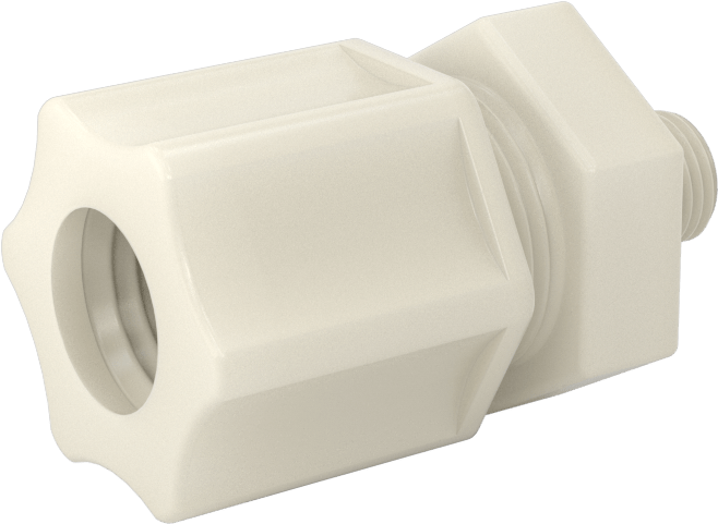 Su için Plastik Sıkıştırma Borusu Bağlantı Parçası, 1/2" Boru Dış Çapı x 1/8 NPT Erkek için Düz Adaptör