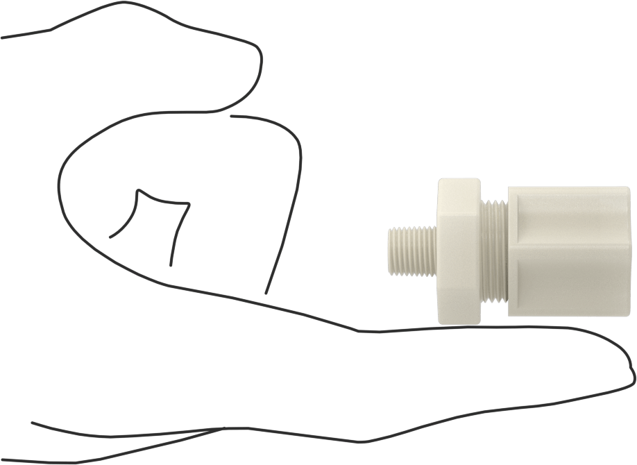 Su için Plastik Sıkıştırma Borusu Bağlantı Parçası, 1/2" Boru Dış Çapı x 1/8 NPT Erkek için Düz Adaptör