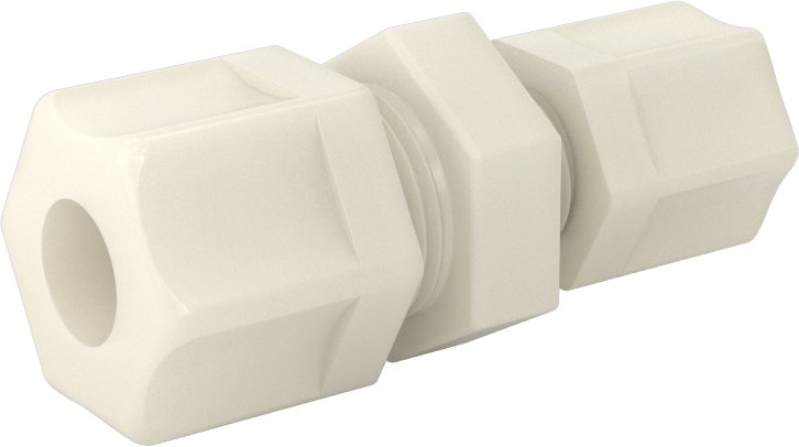 Su için Plastik Sıkıştırma Borusu Bağlantı Parçası, 3/8“ Boru Dış Çapı x 1/4” Boru Dış Çapı için Düz Redüktör