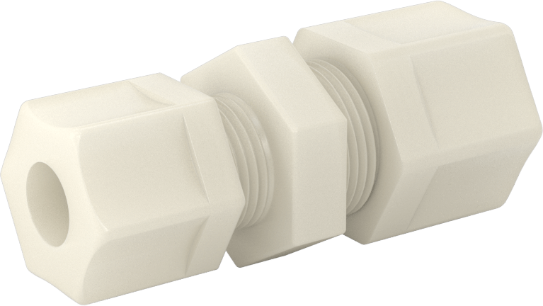 Su için Plastik Sıkıştırma Borusu Bağlantı Parçası, 1/2“ Boru Dış Çap x 3/8” Boru Dış Çap için Düz Redüktör