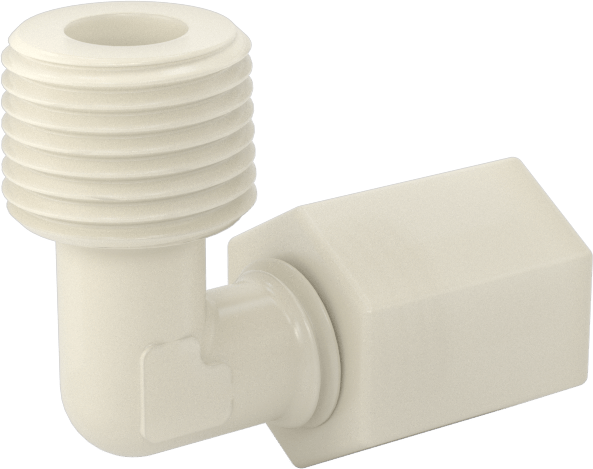Su için Plastik Sıkıştırma Borusu Bağlantı Parçası, 1/8" Boru Dış Çapı x 1/8 NPT Erkek için 90 Derece Dirsek