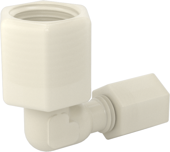 Su için Plastik Sıkıştırma Borusu Bağlantı Parçası, 1/8" Dış Çaplı Boru x 1/4 NPT Dişi için 90 Derece Dirsek Adaptörü