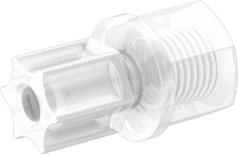 Su için Plastik Sıkıştırma Borusu Bağlantı Parçası, Düz Adaptör, 1/4" Boru Dış Çapı x 1/4 NPT Dişi için
