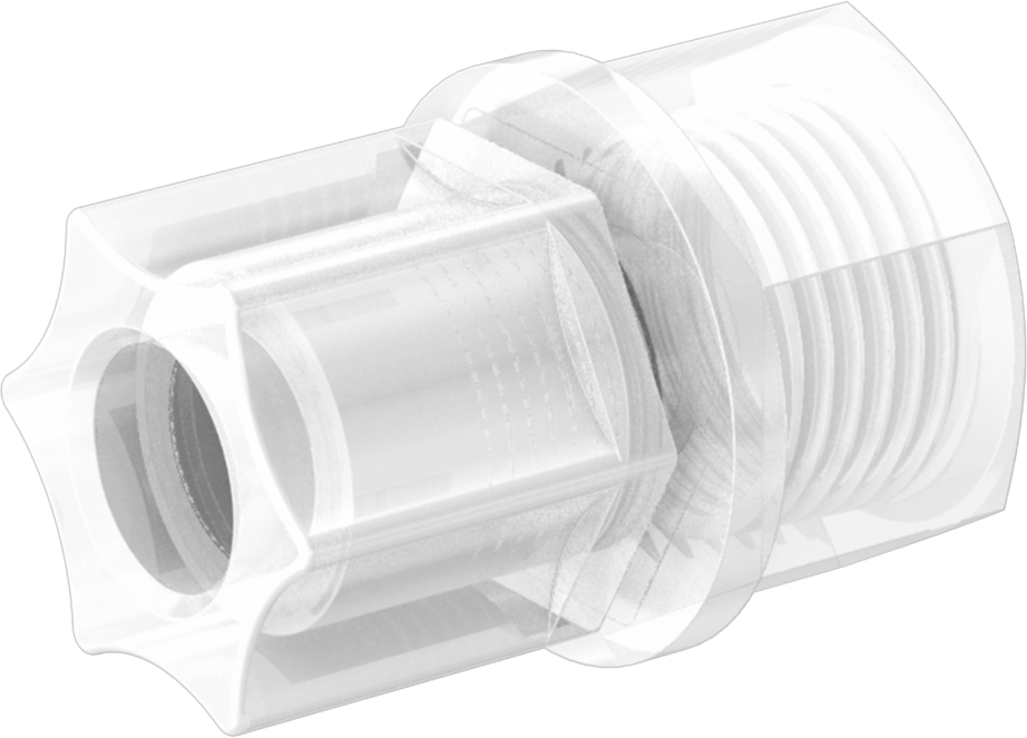 Su için Plastik Sıkıştırma Borusu Bağlantı Parçası, Düz Adaptör, 1/2" Boru Dış Çapı x 1/2 NPT Dişi için