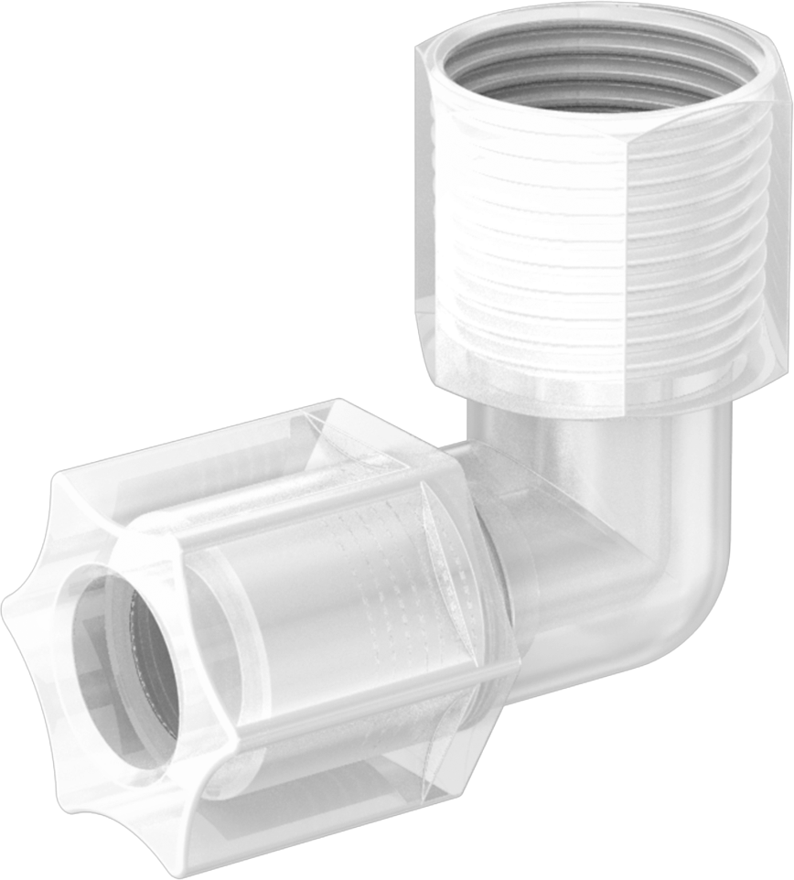 Su için Plastik Sıkıştırma Borusu Bağlantı Parçası, 90 Derece Dirsek Adaptörü, 1/2" Boru Dış Çapı x 1/2 NPT Dişi için