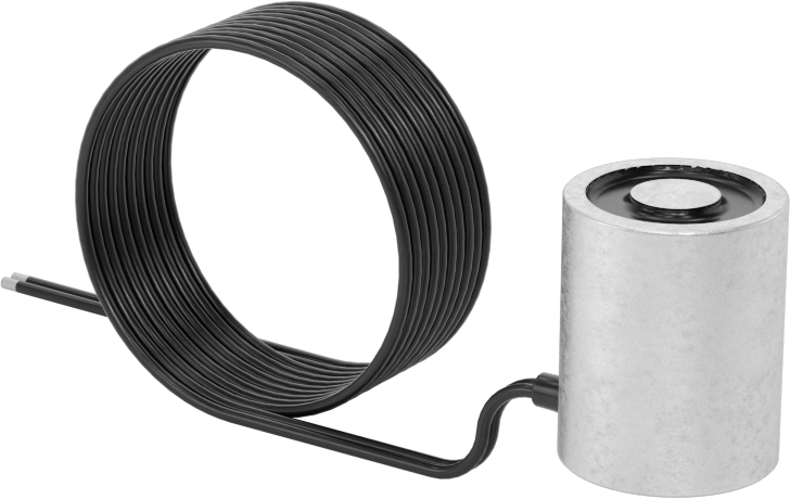 Sabit Kablolu Elektromıknatıs, 12V DC, 3.6W, 1" OD