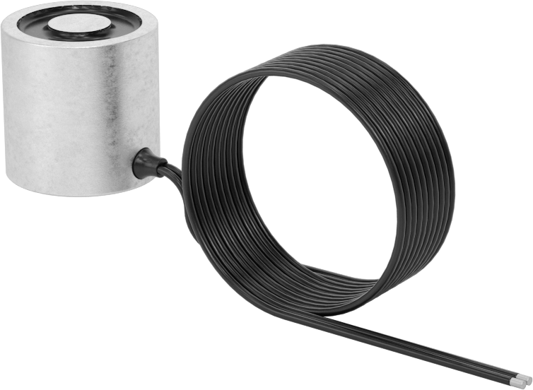 Sabit Kablolu Elektromıknatıs, 12V DC, 4.4W, 1-1/4" OD