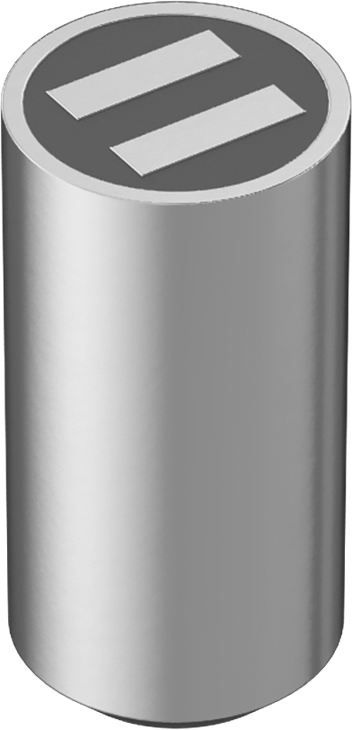 Kapalı Seramik Mıknatıs, 1/2" Kalınlık, 1/4" OD, 0,4 lbs. Maksimum Çekme Gücü