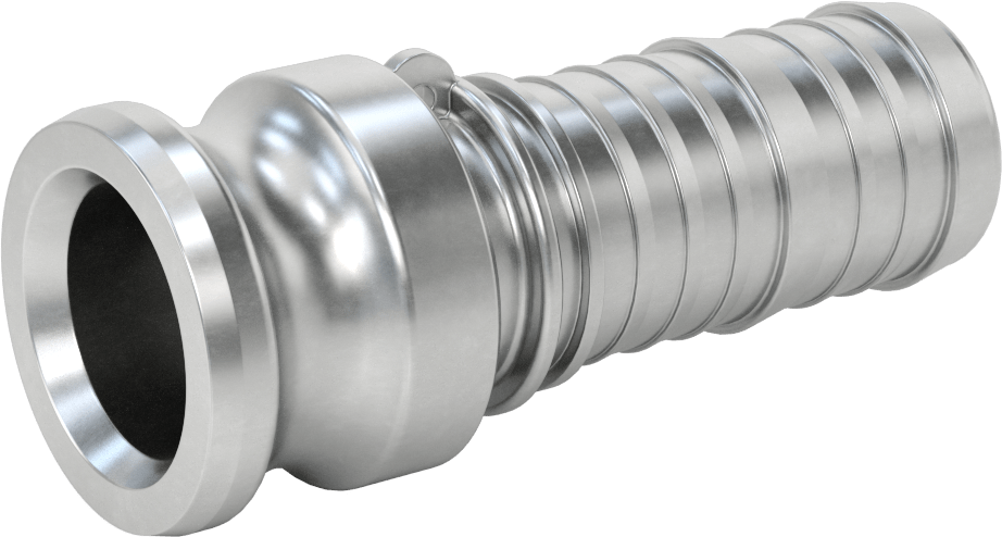 Aşındırıcı Malzeme için Kam ve Yivli Hortum Bağlantısı, Düz Plug, 1-1/2 Kaplin Boyutu, 1-1/2" Hortum İç Çapı için