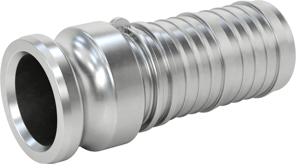 Aşındırıcı Malzeme için Kam ve Yivli Hortum Bağlantısı, Düz Plug, 2 Bağlantı Parçası Boyutu, 2" Hortum İç Çapı için