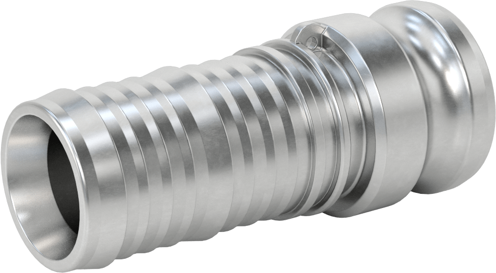 Aşındırıcı Malzeme için Kam ve Yivli Hortum Bağlantısı, Düz Plug, 2 Bağlantı Parçası Boyutu, 2" Hortum İç Çapı için