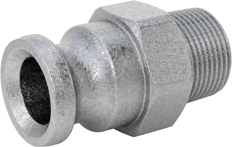 Aşındırıcı Malzeme için Kam ve Yivli Hortum Bağlantısı, Düz Plug, 1 Kaplin Boyutu, 1 NPT Erkek