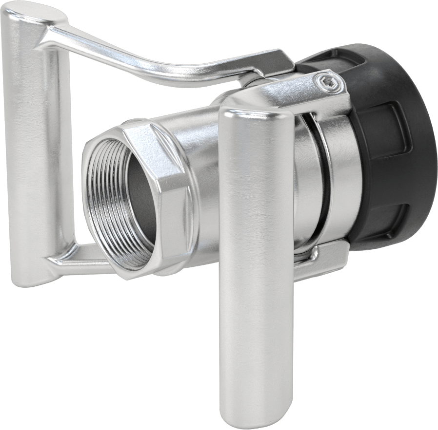 Minimum Sızıntılı İt-Döndür Hortum Bağlantısı, Kimyasallar için, Alüminyum, 2-3/4" Soket İç Çapı, 2 NPT Dişi