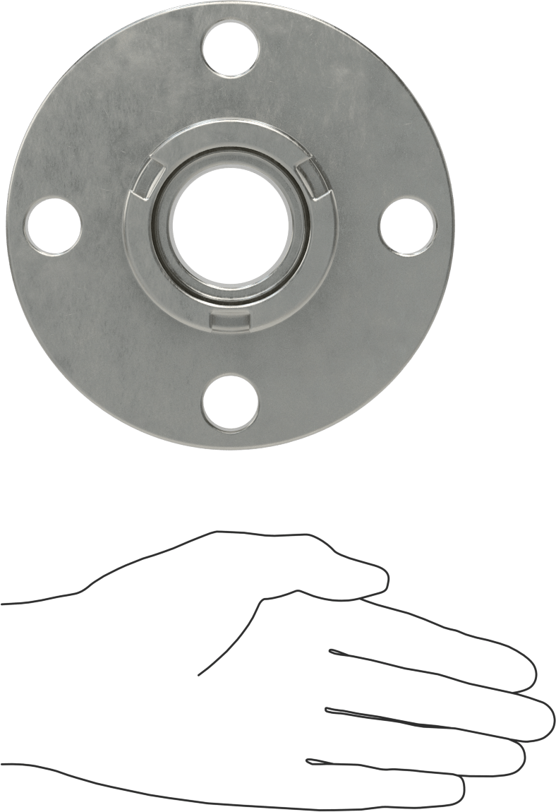 Minimum Sızıntılı İt-Döndür Hortum Bağlantısı, Kimyasallar için, 316 Paslanmaz Çelik, 2-3/4" Plug Dış Çapı, 2 Boru Boyutu