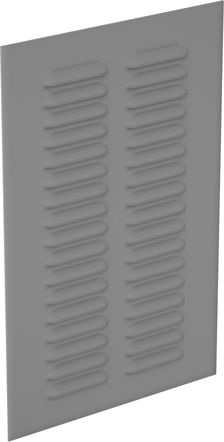 Muhafazalar için Hava Koşullarına Dayanıklı Panjurlar, 2 Panel, Gri Çelik, 7,75“ G x 13,25” Yüksek Açıklık için
