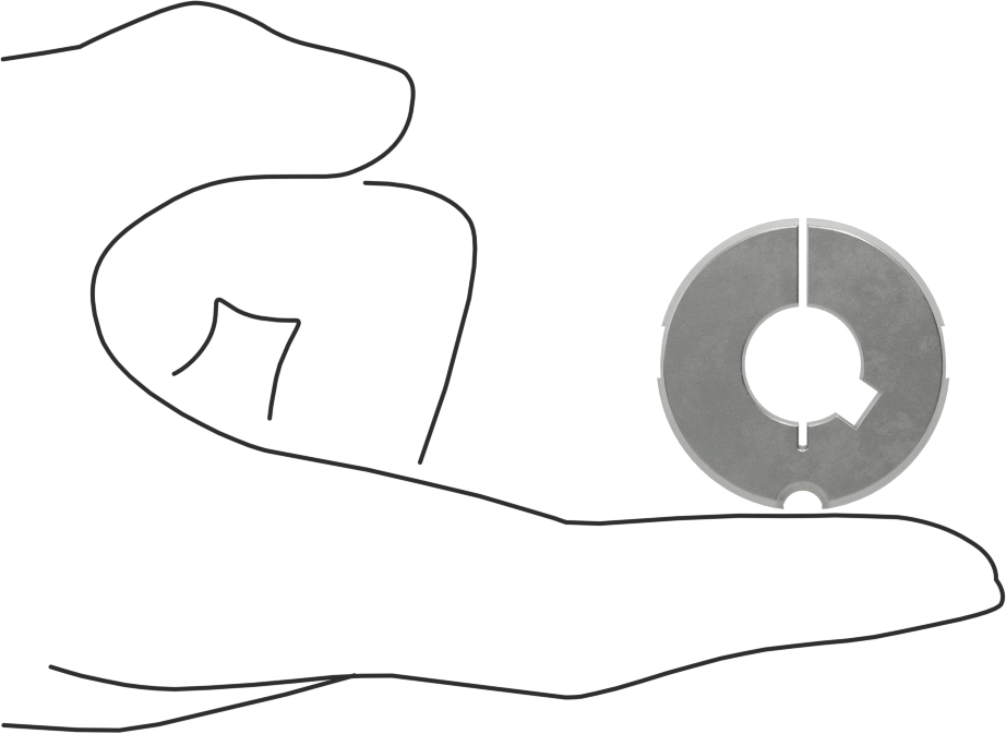 Konik Kilitli Burç, Model 1008, 14 mm şaft çapı için