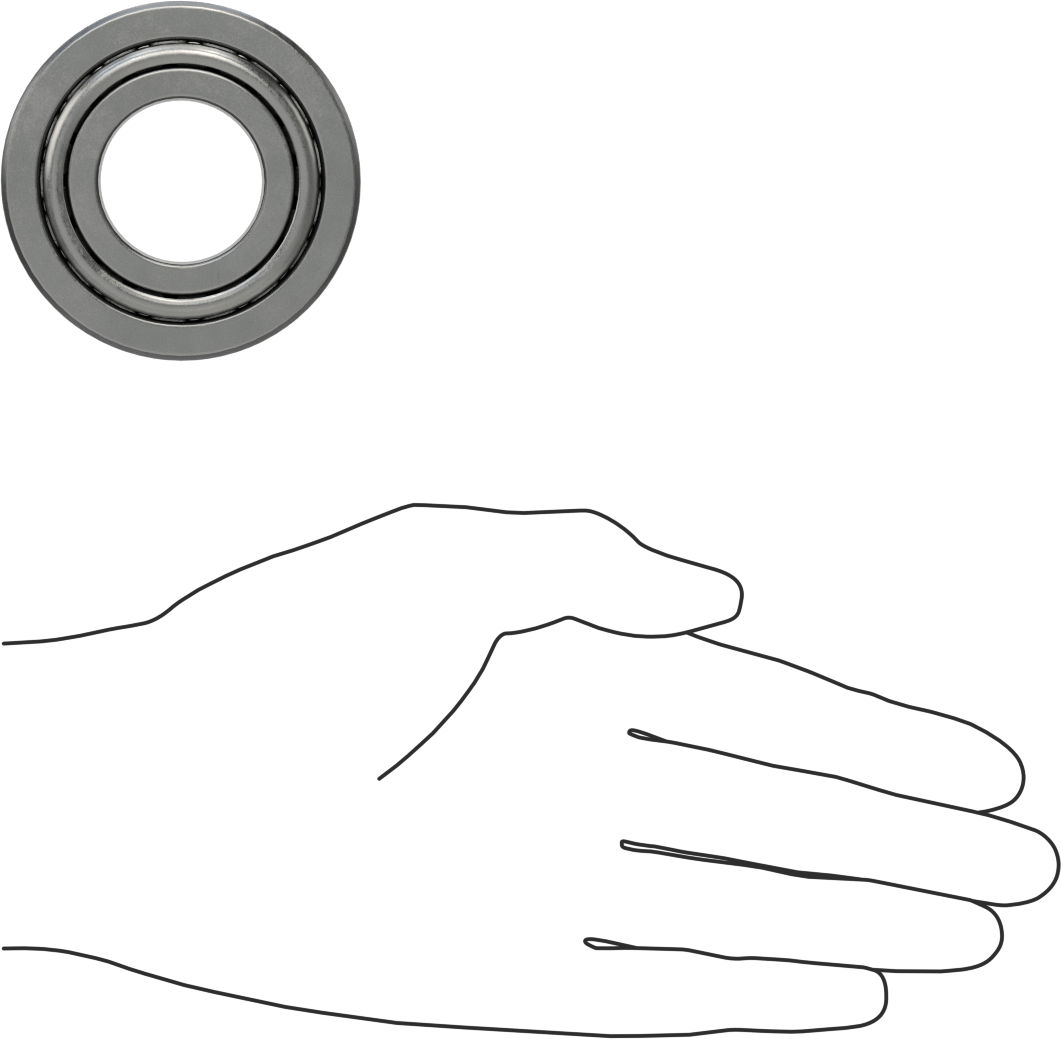 Çelik Halkalı Konik Makaralı Rulman, Ticaret No. 15113/15245, 1-1/8" Mil Çapı için
