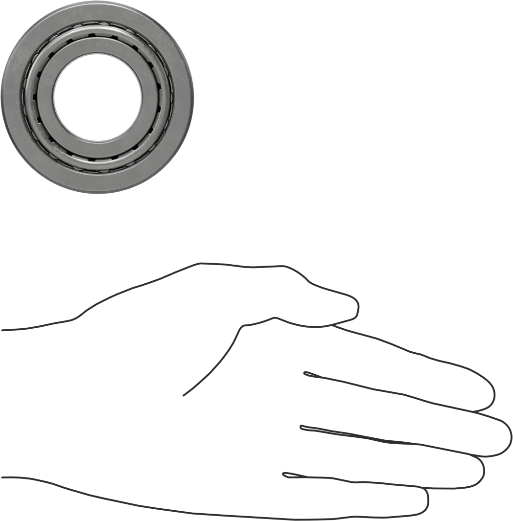 Çelik Halkalı Konik Makaralı Rulman, Ticaret No. 14125A/14276, 1-1/4" Mil Çapı için