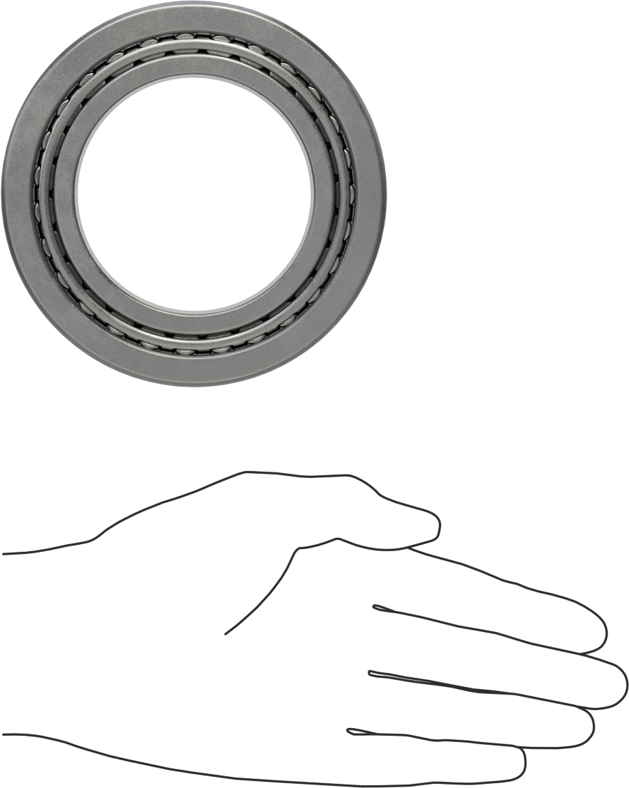 Çelik Halkalı Konik Makaralı Rulman, Ticaret No. 29675/29620, 2-3/4" mil çapı için