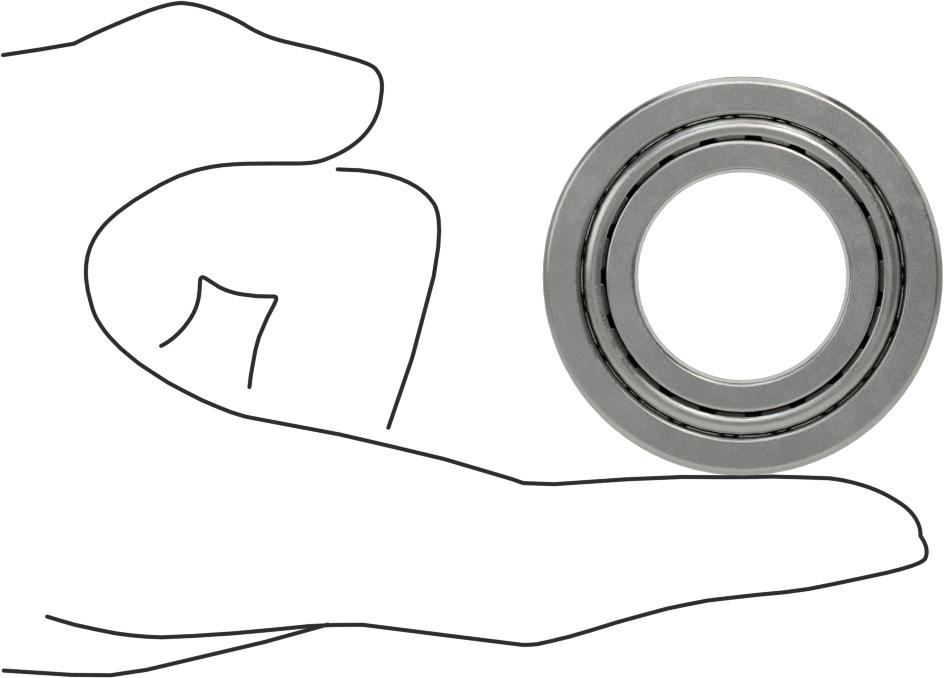 Çelik Halkalı Konik Makaralı Rulman, Ticaret No. L44649/L44610, 1-1/16" Mil Çapı için