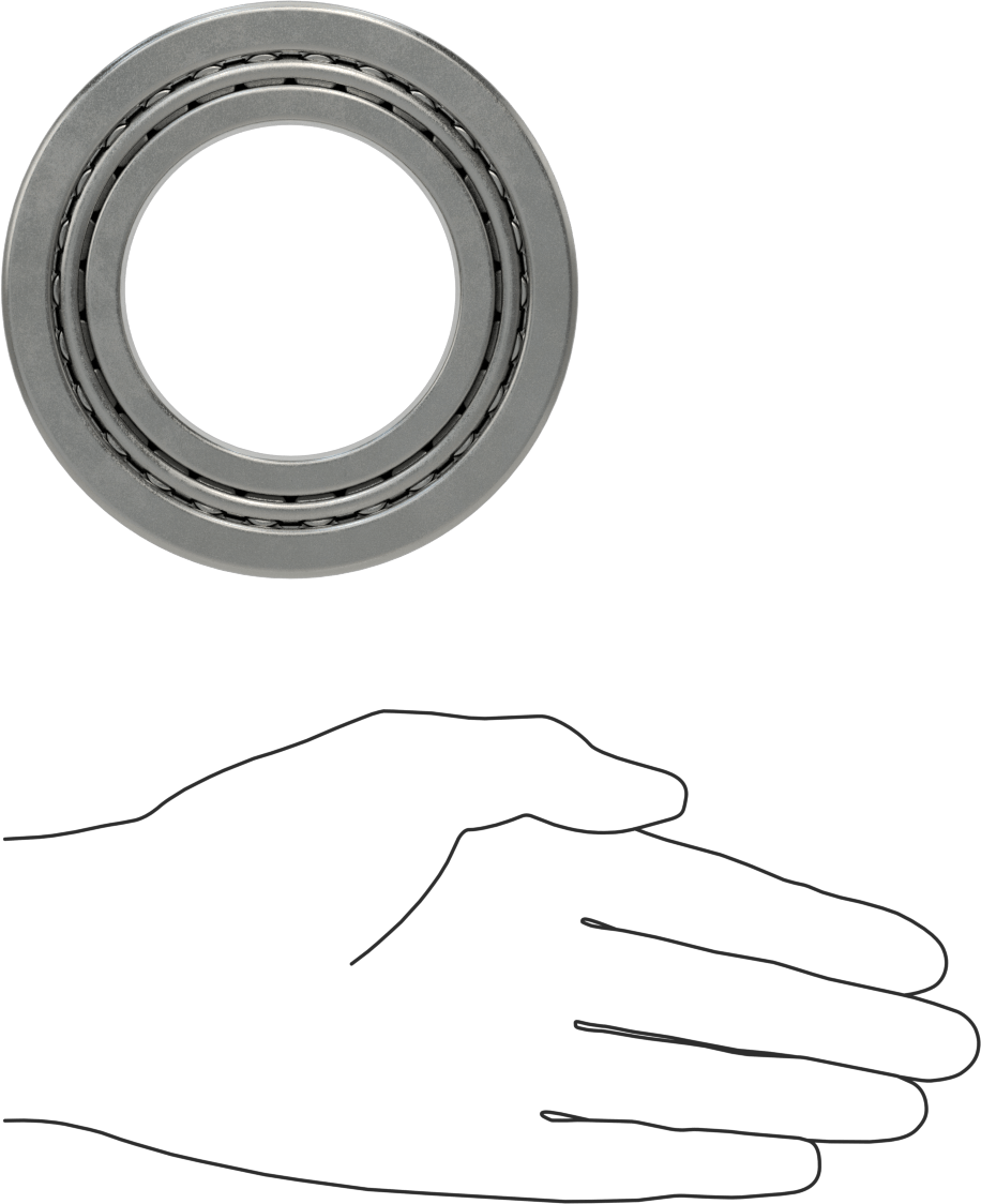 Çelik Halkalı Konik Makaralı Rulman, Ticaret No. 29585/29520, 2-1/2" Mil Çapı için