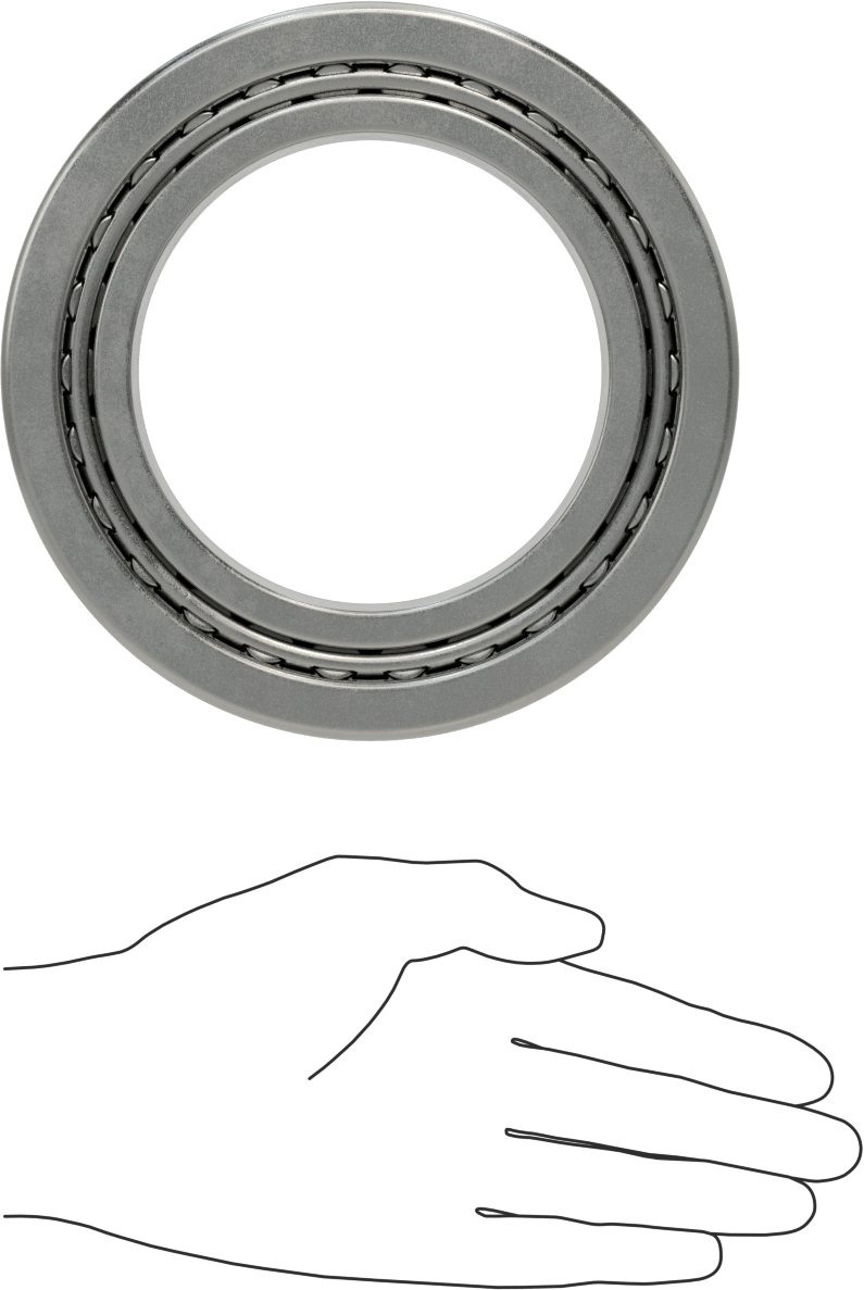 Çelik Halkalı Konik Makaralı Rulman, Ticaret No. 52400/52618, 4" Mil Çapı için