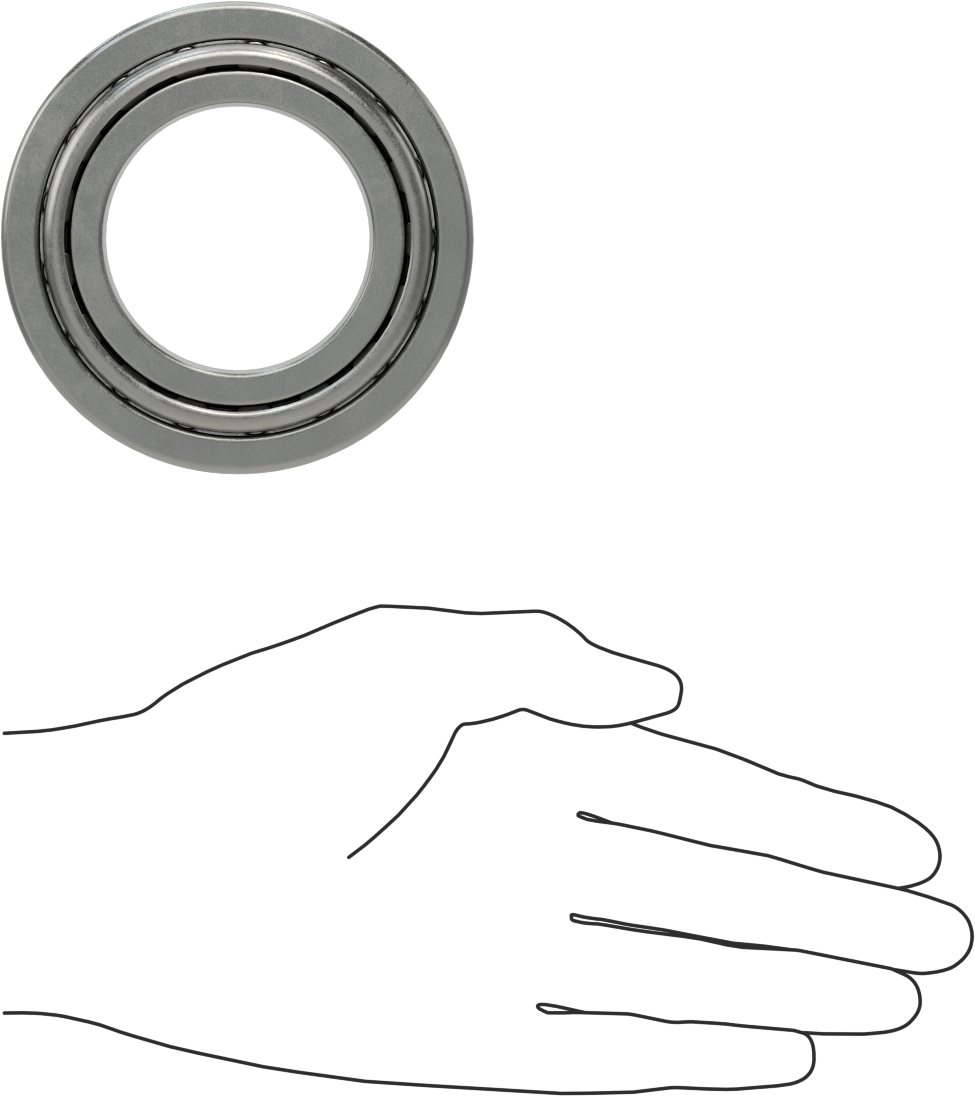 Çelik Halkalı Konik Makaralı Rulman, Ticaret No. 368A/362A, 2" şaft çapı için