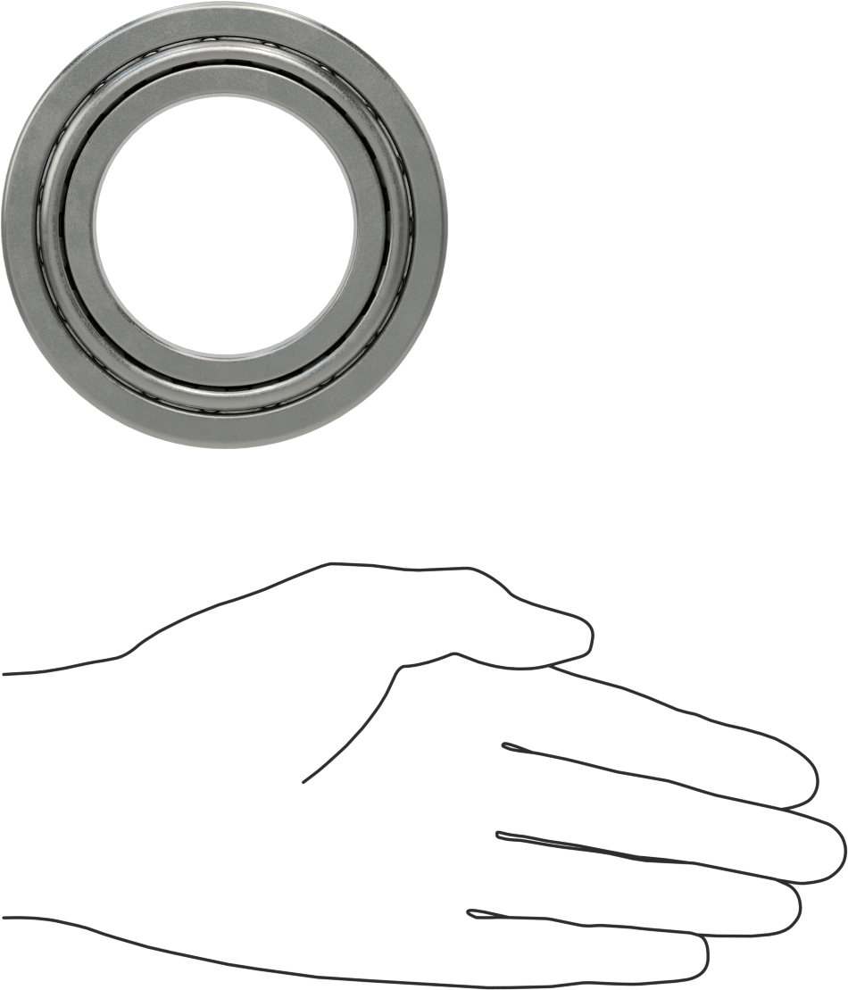 Çelik Halkalı Konik Makaralı Rulman, Ticaret No. 387A/382A, 2-1/4" Mil Çapı için