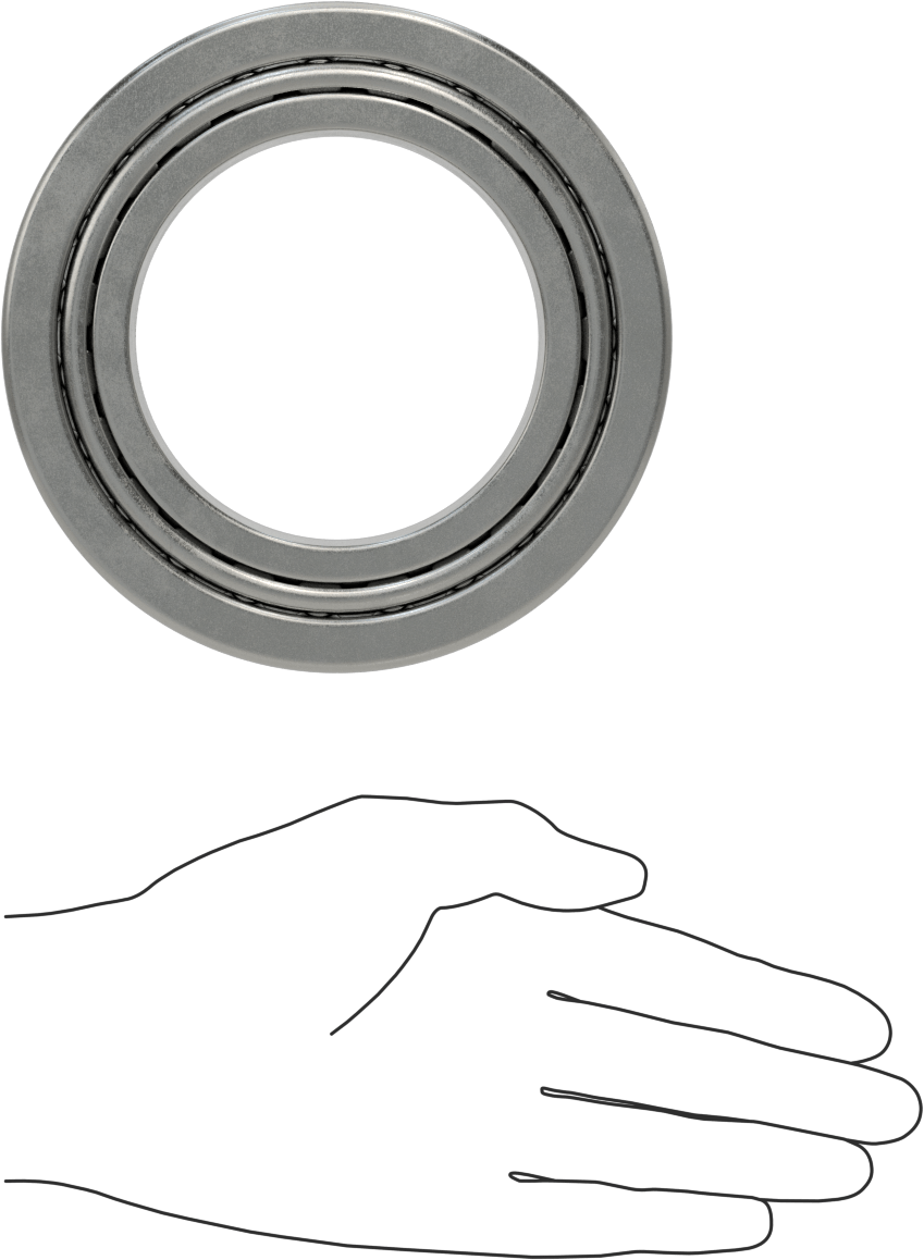 Çelik Halkalı Konik Makaralı Rulman, Ticaret No. 47686/47620, 3-1/4" Mil Çapı için