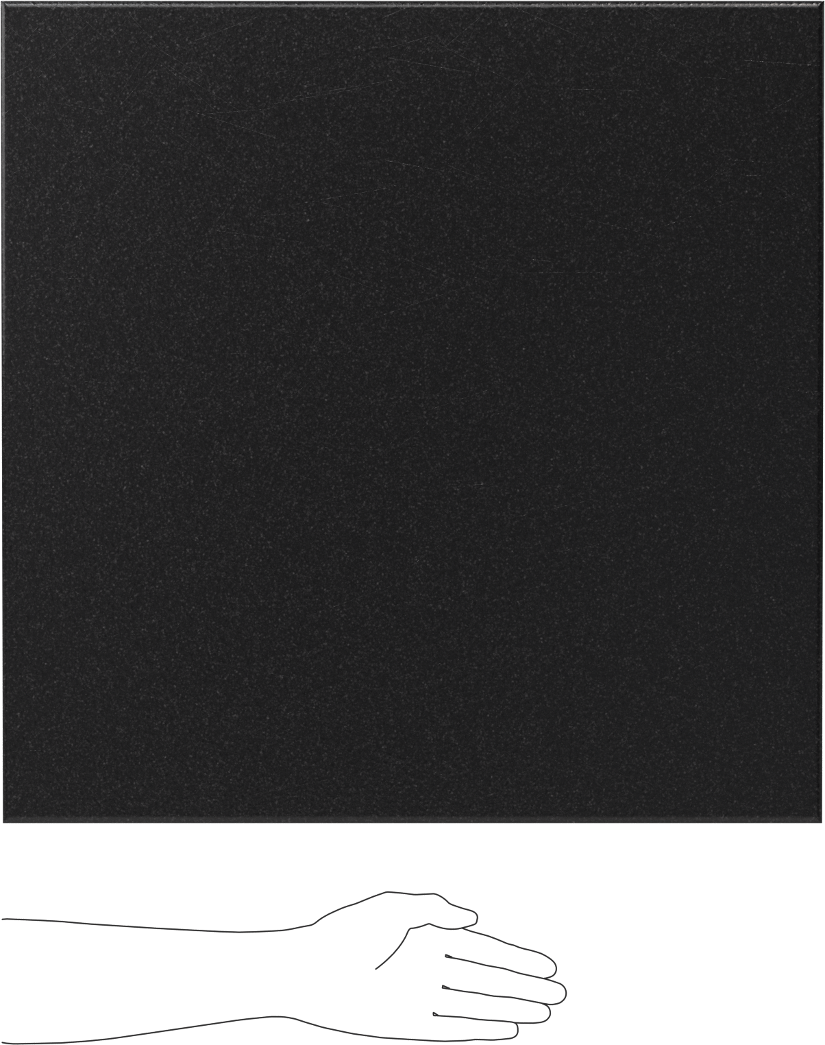 Geri Dönüştürülmüş Kaygan UHMW Polietilen Levha, Antistatik, 24" x 24", 1/4" Kalınlık