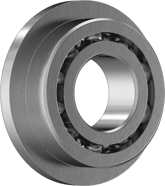 Rulman, Flanşlı, Açık, Ticaret No. R133, 3/32" Mil Çapı için